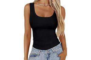 ZOYEESHINE Women's Tank Top Sleeveless Summer Basic Cami Top Shirts Round Neck Sexy Slim Fitted Tops Racerback Blouses
