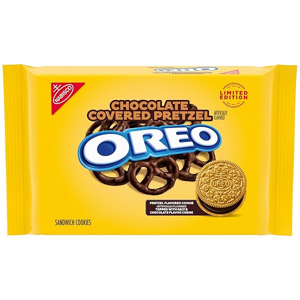 OREO CHOCOLATE COVERED PRETZEL SANDWICH COOKIES, LIMITED EDITION, 10.68 OZ