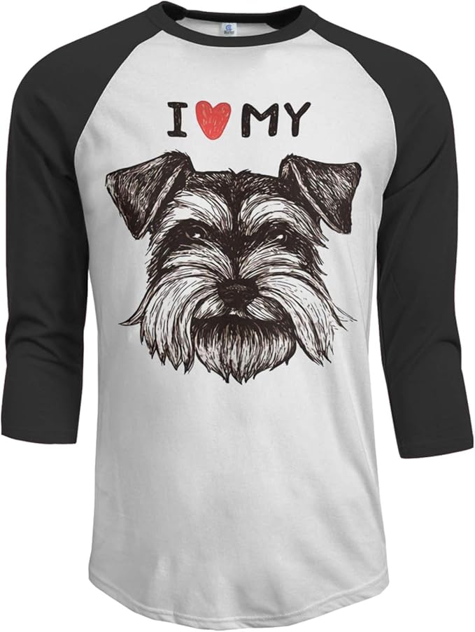 I Love Dogs Men's Tshirt 3/4 Raglan Sleeve Baseball TShirt