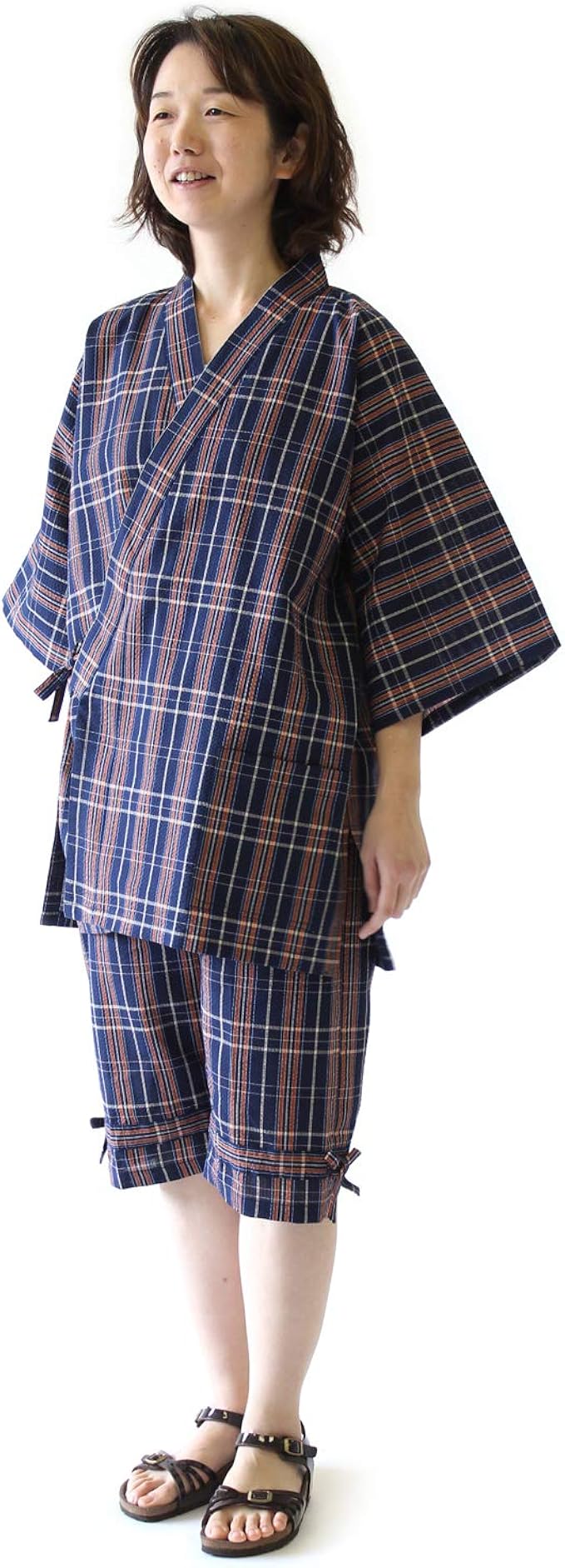 Amazon 阿波しじら織 甚平 女性用 レディース Rmp 柄 729 729 S M Lサイズ 日本製 藍布屋 甚平 通販