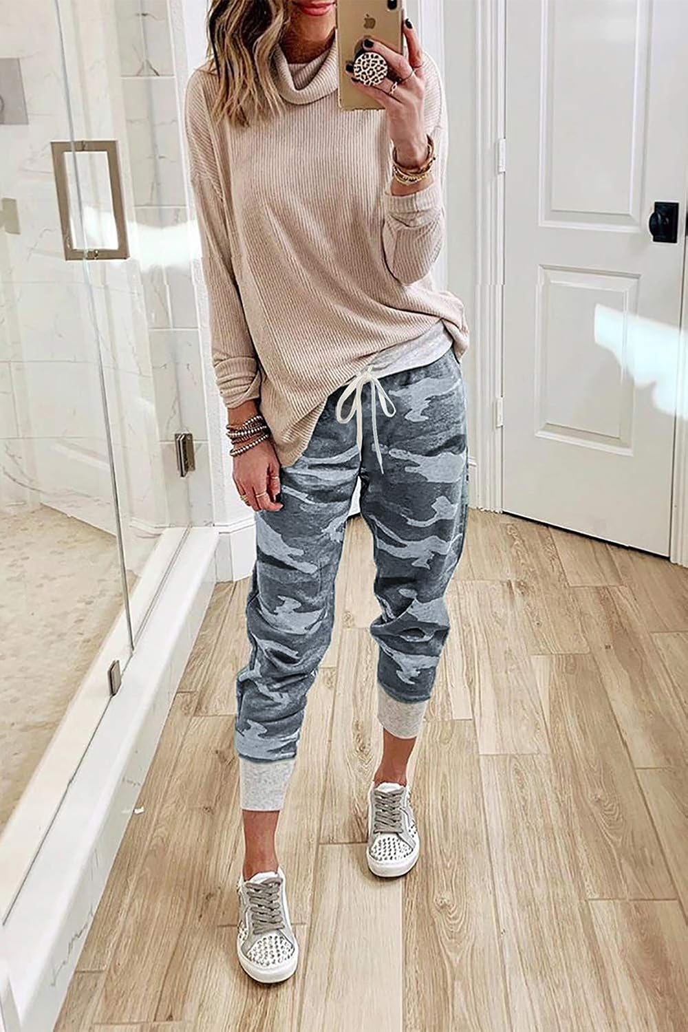Shawhuwa Womens Pants Jogger Sweatpants Casual Loose Drawstring Waist Jogging Pants with Pockets at  Women’s Clothing store