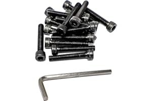 iexcell 25 Pcs M6 x 35mm Thread Pitch 1 mm Alloy Steel 12.9 Grade Hex Socket Head Cap Screws Bolts Kit, Black Oxide Finish