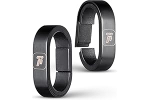 FEGVE Titanium Key Chain Rings with 2 Stainless Steel Key Rings, Mini Carabiner Key Holder Small Quick Release Connecting Keychain Accessories for Home Keys Bag Pendant