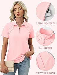 LOMON Womens Golf Tennis Shirts Collared Short