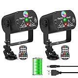 Qajok 2-Pack Party Lights DJ Disco Light, RGB LED