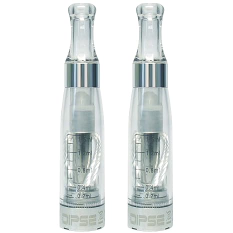 DIPSE CE4 Verdampfer/Atomizer - Clearomizer für die ego-t/eVod eZigarette mit 1.6 ml Volumen und 2.5 Ohm, passend für eGot e 