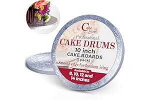 Cake Boards by Cakebon - Sturdy 1/2 Inch Cake Drums - 10 Inch Cake Board Professional Smooth Edges Silver 1-Pack - Cake Base 10 Inch Cake Drum