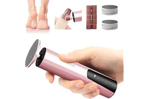 MOSTHINK Electric Callus Remover for Feet, Electric Foot File Nail Grinder 2 in 1,Rechargeable Professional Foot Sander Pedicure Tool for Feet Dry Dead Skin with Sandpaper Disk, 6 Speed Adjustable