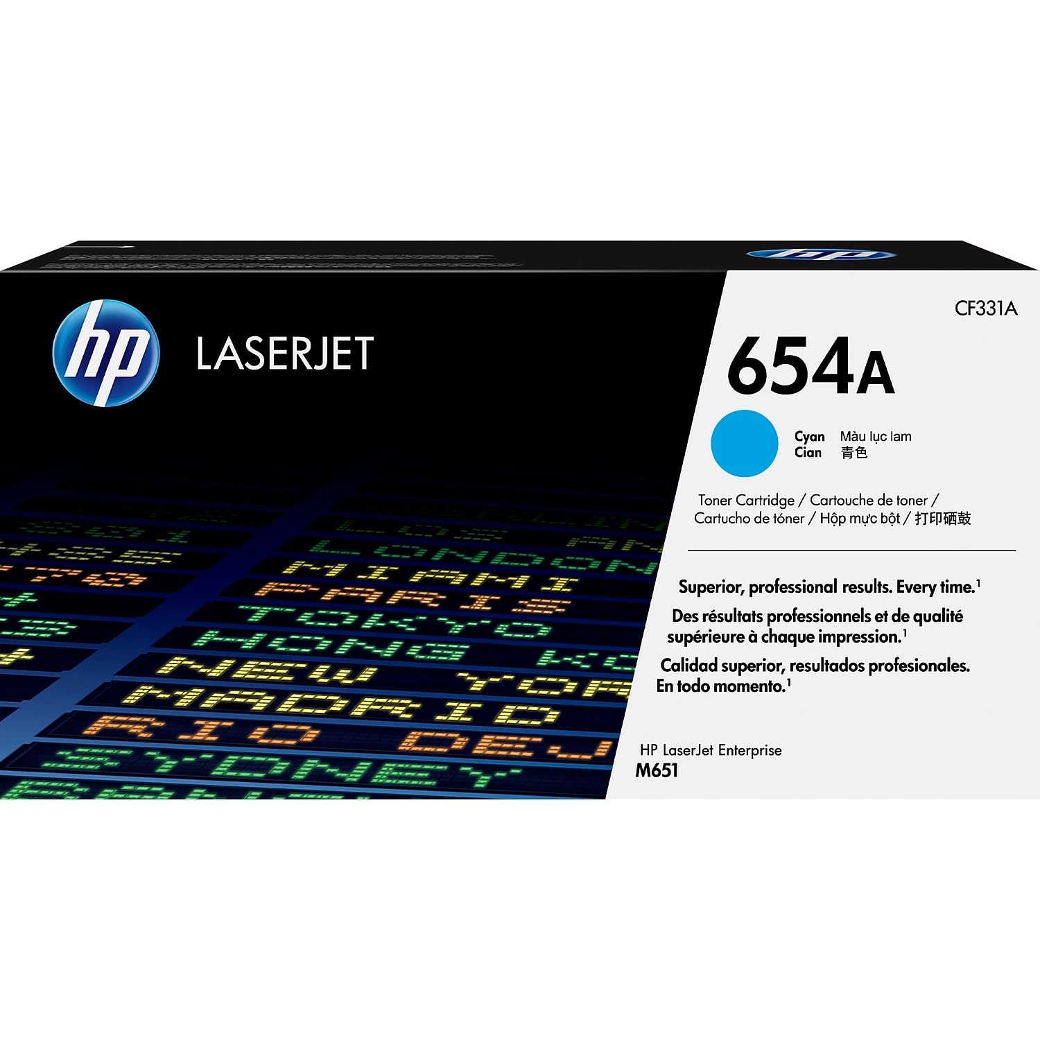 HP CF331A 654A Original LaserJet Toner Cartridge, Cyan, Single Pack