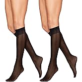 Hanes Alive Women's Full Support Sheer Toe Knee High Stockings