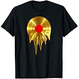 Melting Vinyl Record Gold T-shirt