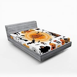 Ambesonne Halloween Fitted Sheet, All Hallows Day