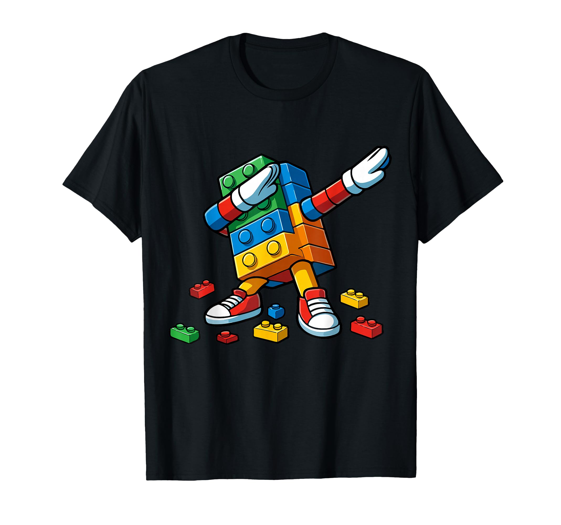 Photo 1 of Dabbing Kids Master Builder Funny Building Blocks Brick Boys T-Shirt