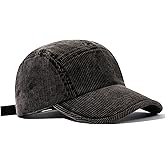Gvatasz Corduroy Snapback Cap 5 Panel Baseball Hat Vintage Trucker Hat Street Umpire Hat Winter Dad Hat Casual Skateboard Hat