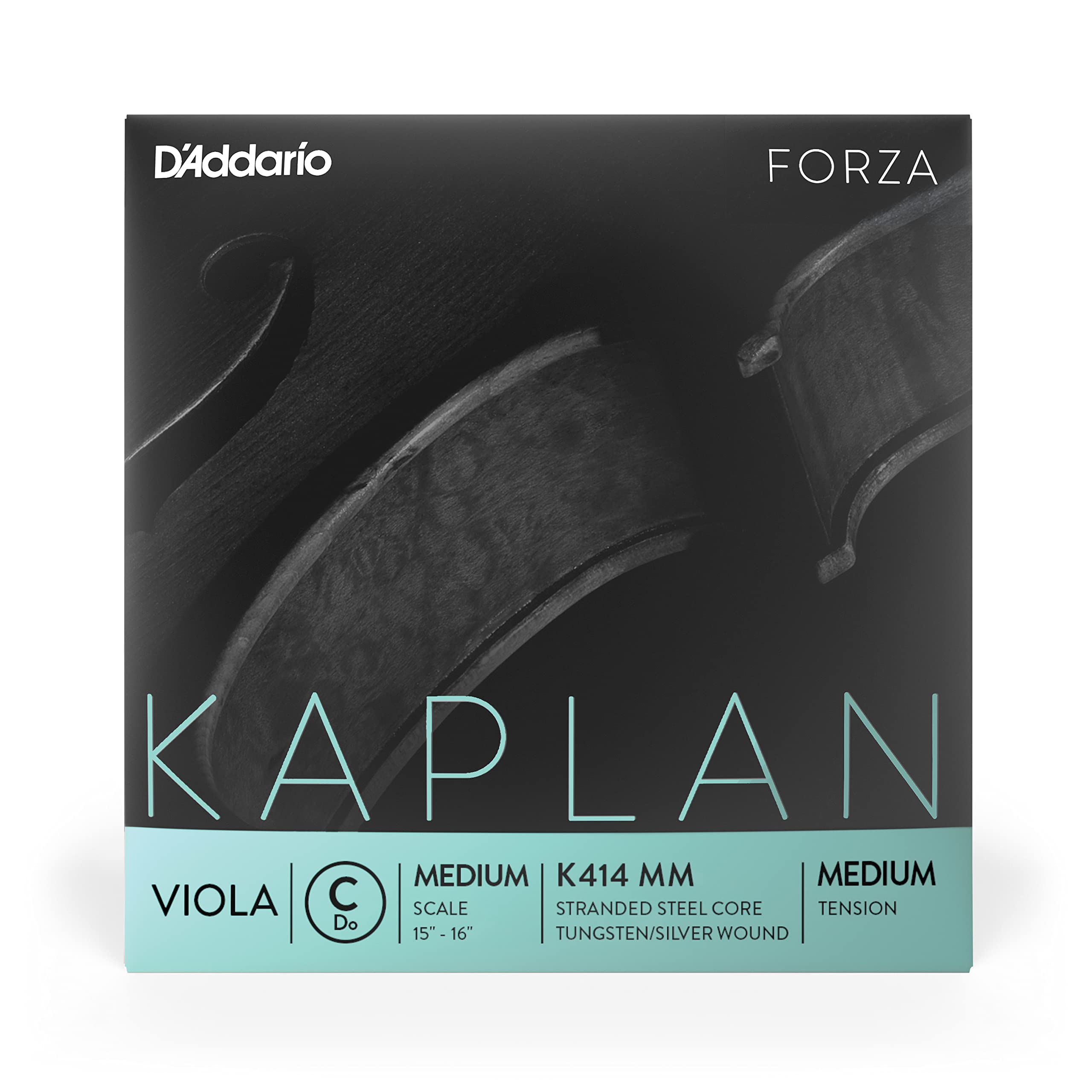 D'Addario Kaplan Forza Viola String - Single C String - K414 MM - Viola Strings - Medium Scale, Medium Tension