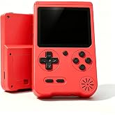 Retro Handheld Game Console - Mini Portable Video Games Player (Red) | 3.0 Inches HD Screen, Rechargeable Battery, Built-in 300 Classic Games, Portable for Home &amp; Travel