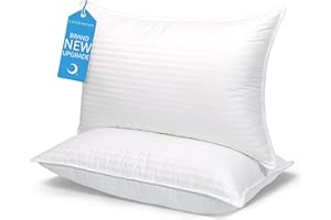 COZSINOOR Bed Pillows Queen Size: Hotel Quality Set of 2 - Down Alternative Microfiber Filled for Back, Stomach, Side Sleepers, Breathable & Skin-Friendly