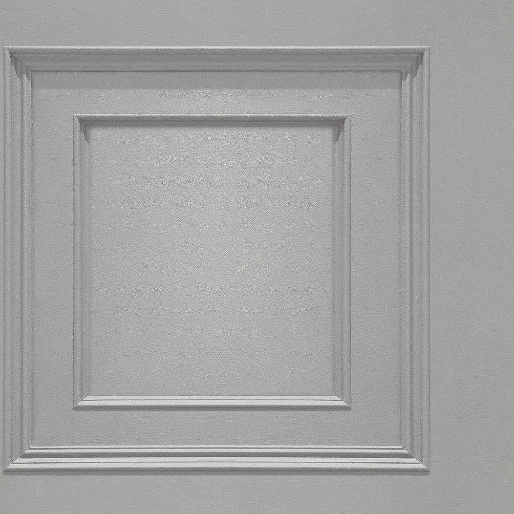 YöL Oliana Wood Panel Effect Wallpaper Grey Belgravia Decor 10m x 0.53m