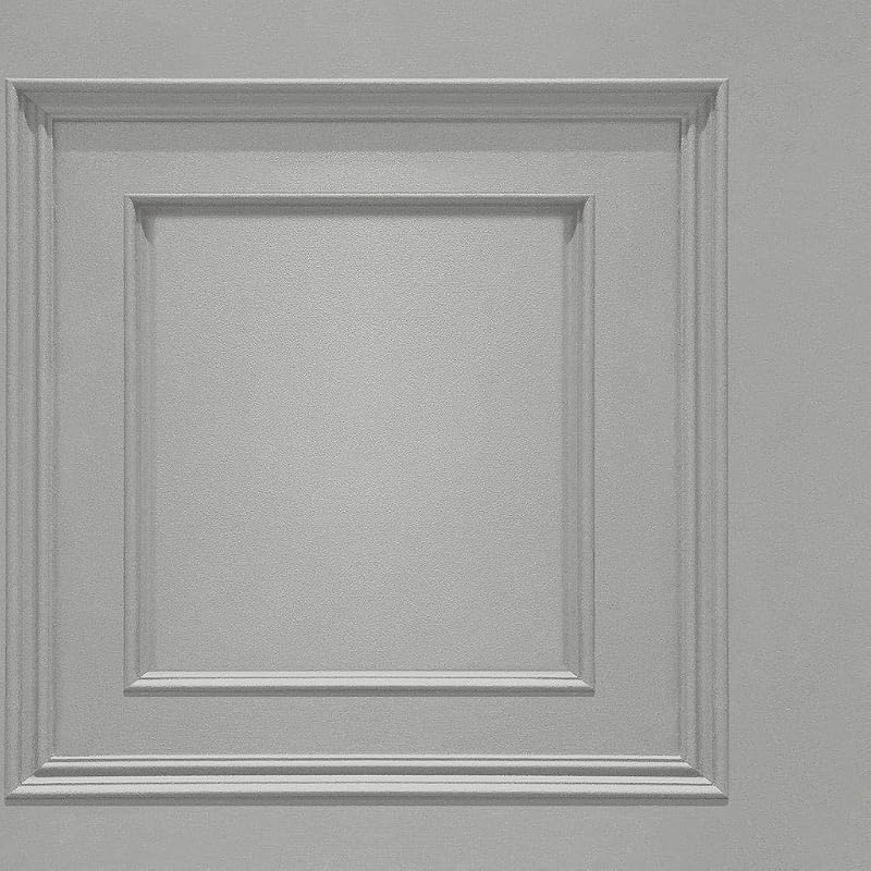 YöL Oliana Wood Panel Effect Wallpaper Grey Belgravia Decor 10m x 0.53m