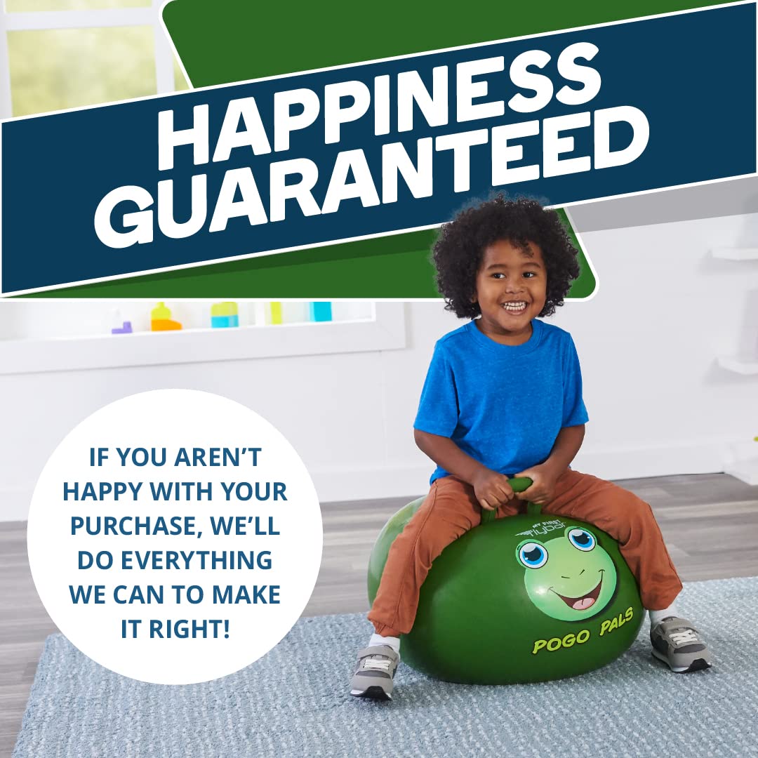 Flybar Hopper Ball for Kids – Bouncy Toys with Handle, Durable Kangaroo Hoppers for Indoor & Outdoor Play - Exercise Ball - Pump Included- Stable Grip for Toddler Boys & Girls Ages 5 and Up (Frg S)