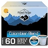 Roast Ridge Single Serve Coffee Pods for Keurig K-Cup Brewers, Colombian Blend, Medium Roast, 60 Count