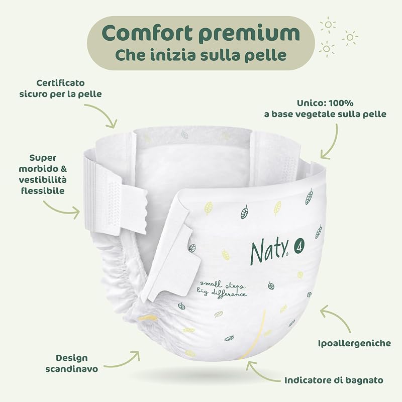 BioEmbrace Pannolini, Taglia 4 (7–18kg), 88 pezzi