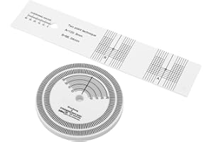 Keenso Turntable Strobe Disc, PVC Calibration Mat for HiFi Record Player Speed with Ruler for 33 and 45 RPM Setup