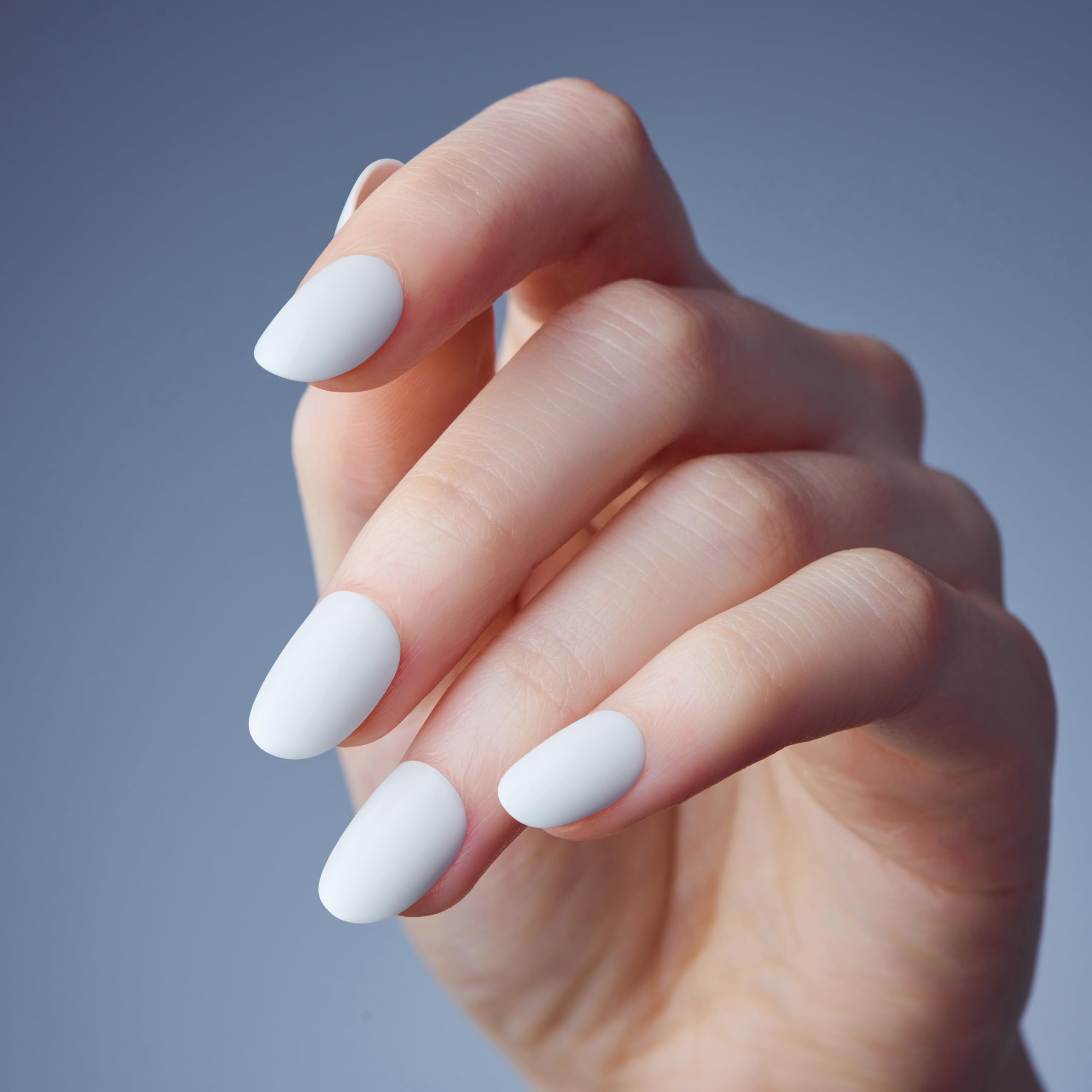 KISS Gel Fantasy, Press-On Nails, Nail glue included, 'Happy Hands', White, Short Size, Oval Shape, Includes 28 Nails, 2g glue, 1 Manicure Stick, 1 Mini File - Image 2