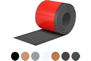 ROUIXSEN Grey Walnut Wall Molding Trim - 3 Inch x 20 Feet, Flexible Self Adhesive Rubber Baseboard Moulding Trim - Peel and Stick Design for Home Decoration