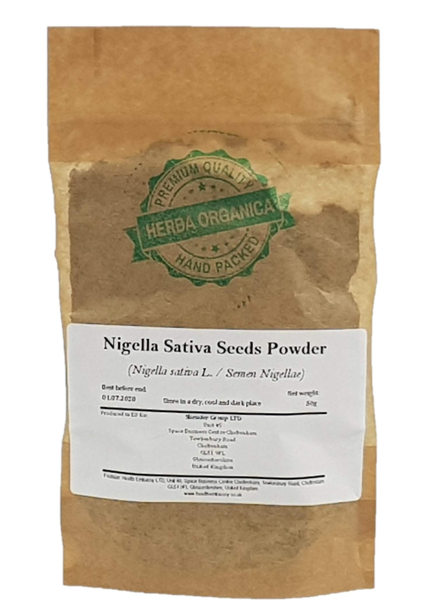 Herba Organica Nigella Sativa Seeds Powder - Nigella Sativa L (50g)