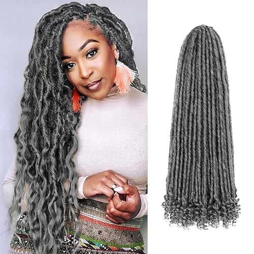 6 Packs Goddess Locs Crochet Hair, 20 Inch Straight Faux Locs Crochet ...