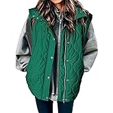 EVALESS Cropped Puffer Vest Women Lightweight Quilted Stand Collar Sleeveless Jackets Fall Winter 2025 Button Zip Up Coat