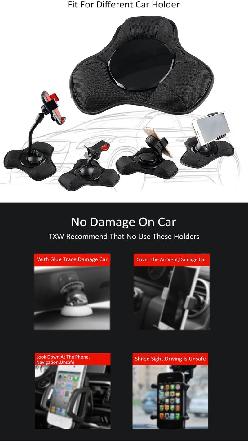 Nonslip Beanbag Dashboard Friction,Car Sat Nav GPS Dashboard Mount for Garmin TomTom, Magellan and Other Portable GPS Navigators - Image 4