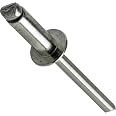 Fastenere 1/8" X 3/8" Stainless Steel Pop Rivets - 100 Pack Heavy Duty Dome Head Blind Rivets