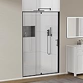 Findepot 38-42" W x 71" H Pivot Glass Shower Door, Pivot Shower Door with 1/4"(6mm) Clear Glass,Matte Black