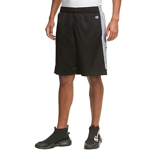 Champion mens Mesh Basketball Shorts, Black, X-Large US in Kuwait