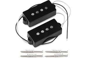 FLEOR Alnico 5 Open Style P Bass Pickup Fit 4 String Electric Bass Guitar Part