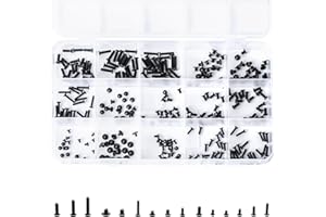 QTEATAK 300Pcs Black Laptop Notebook Computer Replacement Screws Kit for Lenovo Toshiba Gateway Samsung HP IBM Dell Sony Acer