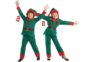 fun shack Elf Costume for Kids, Elf Outfit for Kids, Boys Christmas Costume, Girls Christmas Costumes
