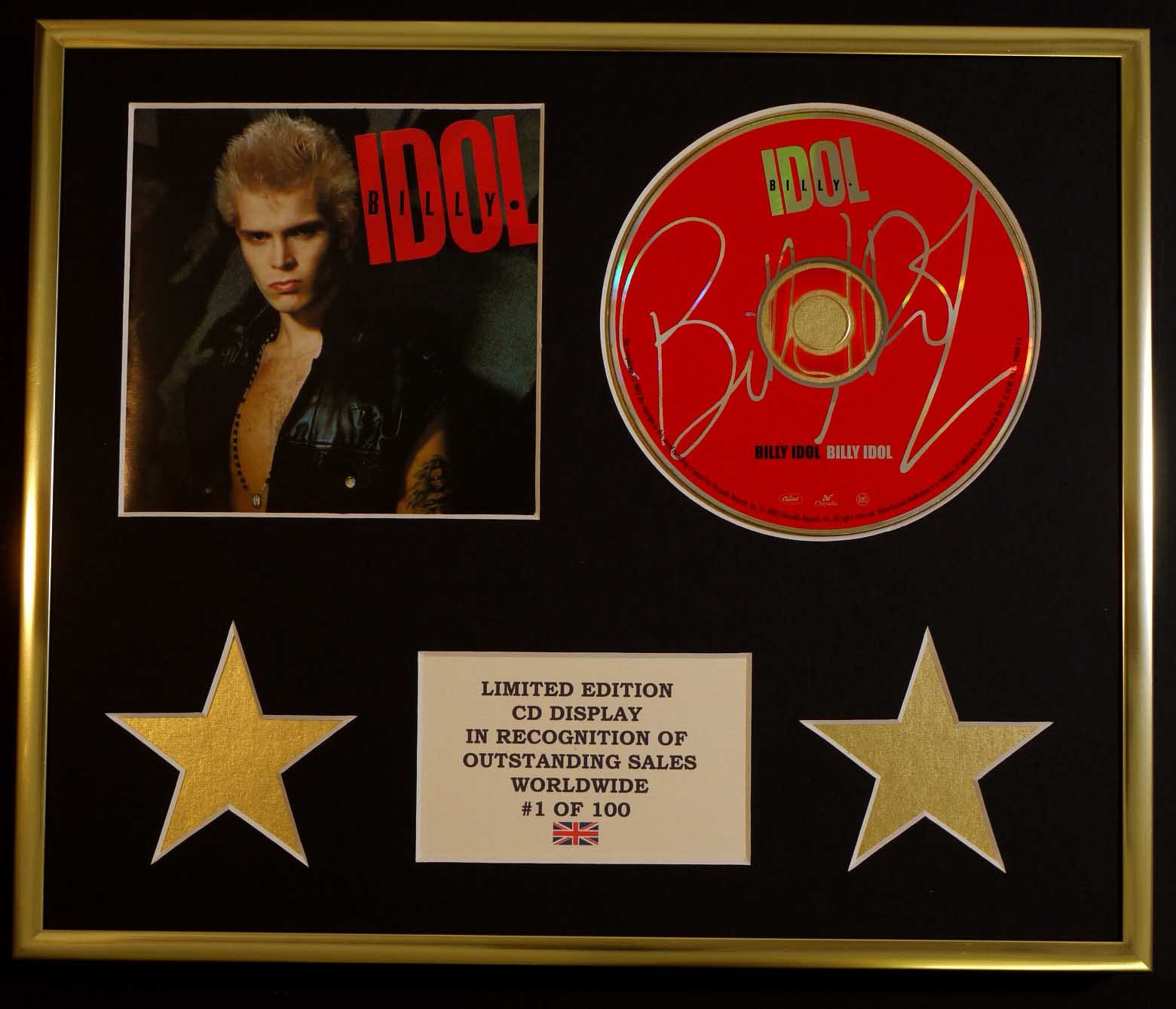 BILLY IDOL/CD DISPLAY/LIMITED EDITION/COA/BILLY IDOL