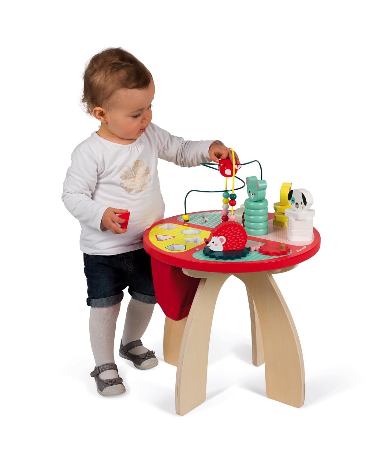 wooden baby play table