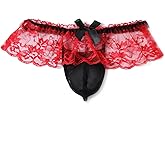 HAVBX Men's Lace Panties Skirted Sissy Underwear For Men Sexy Lingerie Femboy