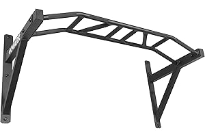 XMark Pull Up Bar, Wall Mounted Pull-Up Bar, Commercial Multi-Grip Wall Mount, Greater Stability, Countless Hand Positions for Targeting Specific Muscles, Great Upper Body Workout