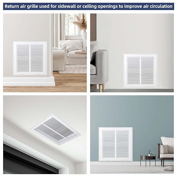 RETURN AIR GRILLE VENT COVER GRILL FOR WALL AND CEILING,AIR RETURN VENT COVER FITS DUCT OPENING 20″W X 25″H, HVAC A/C COLD AIR INTAKE GRILLE