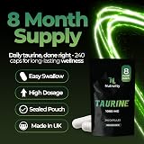 Nutrality Taurine Supplement 1000mg 240 Vegan Capsules Energy view 5