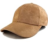 Trendy Apparel Shop Plain Faux Suede Leather Adjustable Structured Baseball Cap