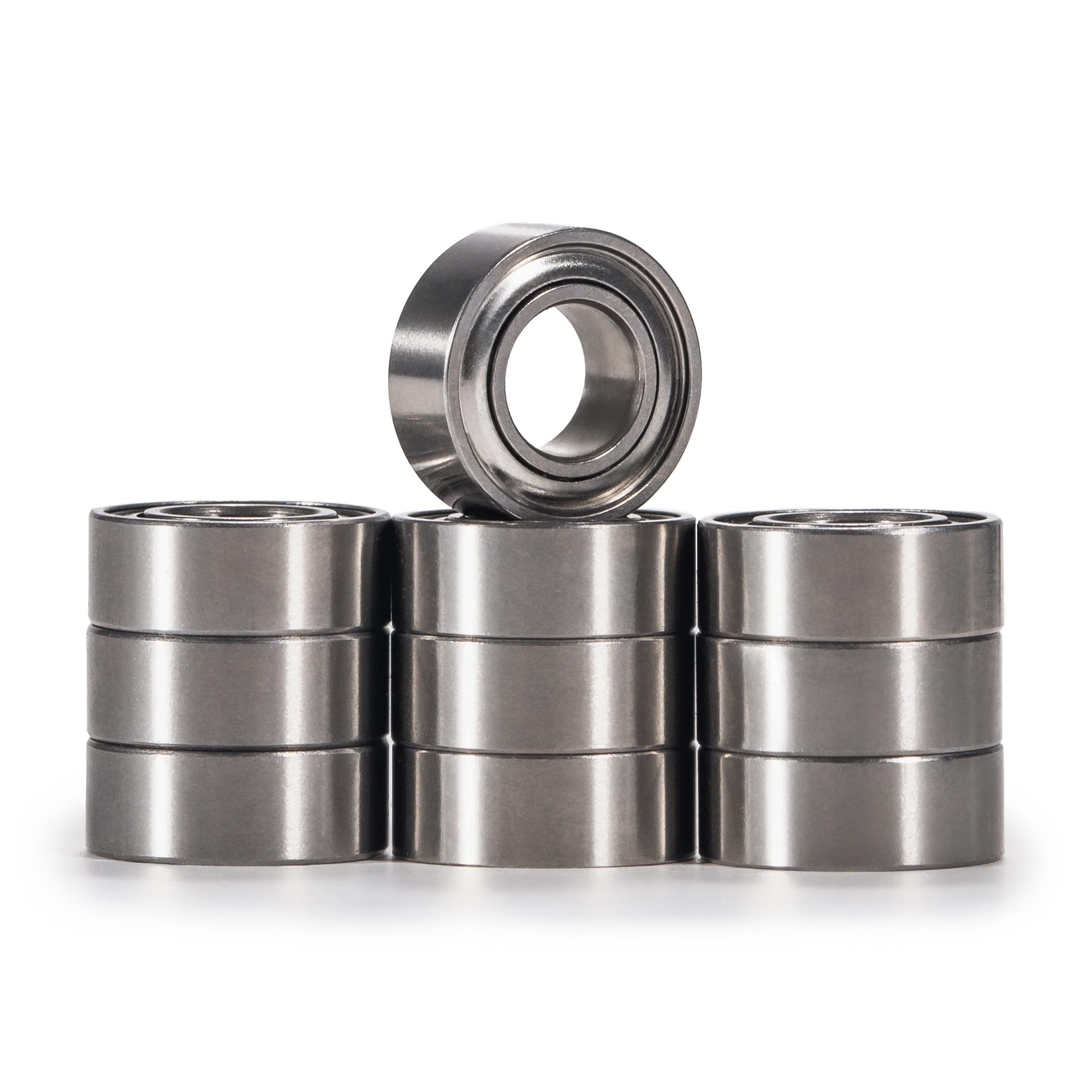 XIKE 10 Pcs MR84ZZ Mini Ball Bearings 4x8x3mm, Bearing Steel and Double Metal Seals, Pre-lubrication, MR84-2Z Deep Groove Ball Bearing with Shields.