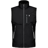 Little Donkey Andy Men's Lightweight Softshell Vest Windproof Sleeveless Jacket for Travel Hiking Running Golf