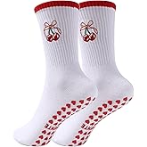 KAKAVENTE Pilates Socks with Grips for Women,Cute Grippy Barre Ballet Non Slip Yoga Socks for Hospital Workout