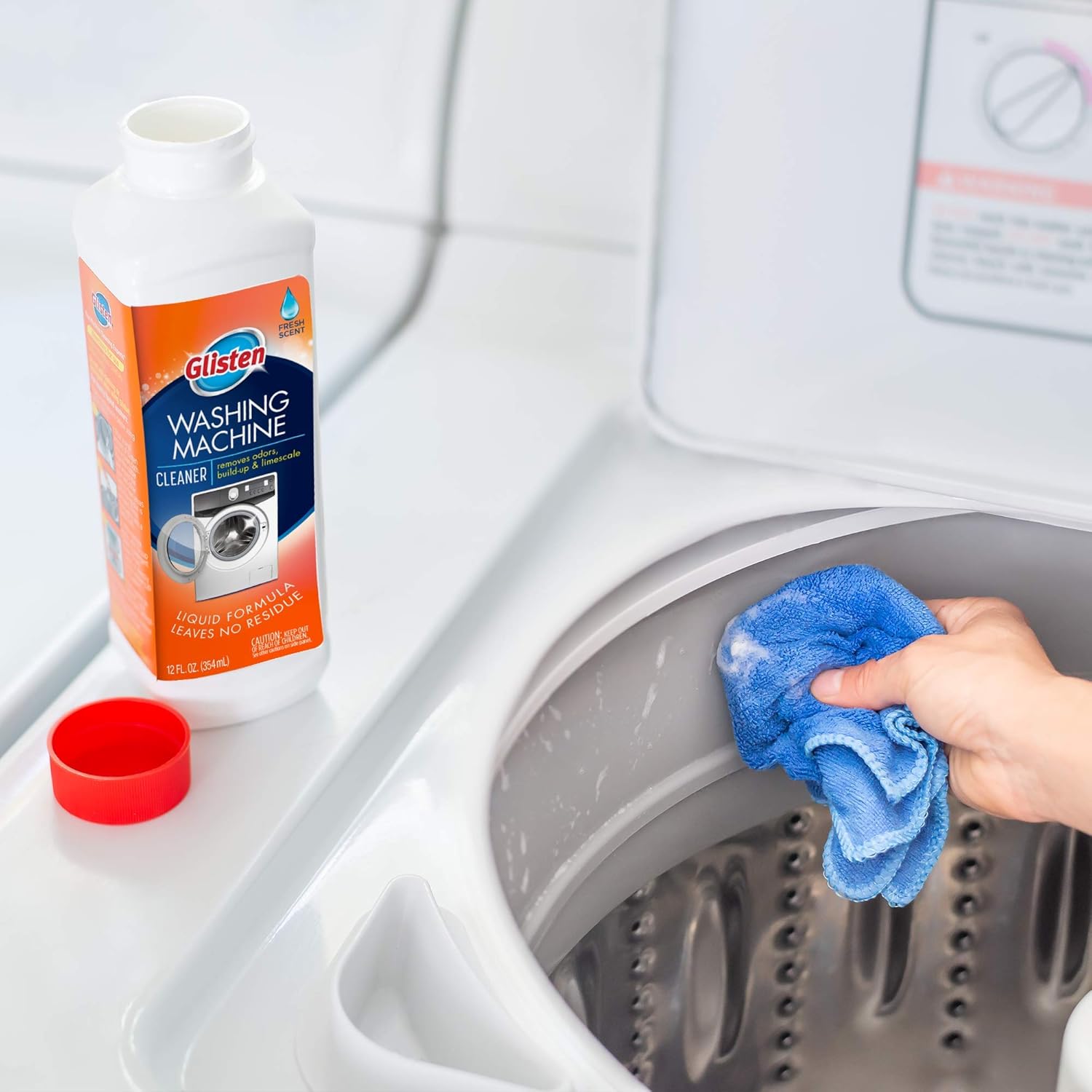 Glisten Washer Magic Machine Cleaner, Remove Odors and Buildup, Cleans Front Load & Top Load Washers, Safer Choice Winner, 12 Ounce: Industrial & Scientific